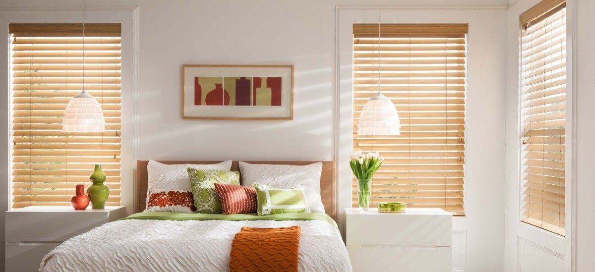 Wood Blinds in the room