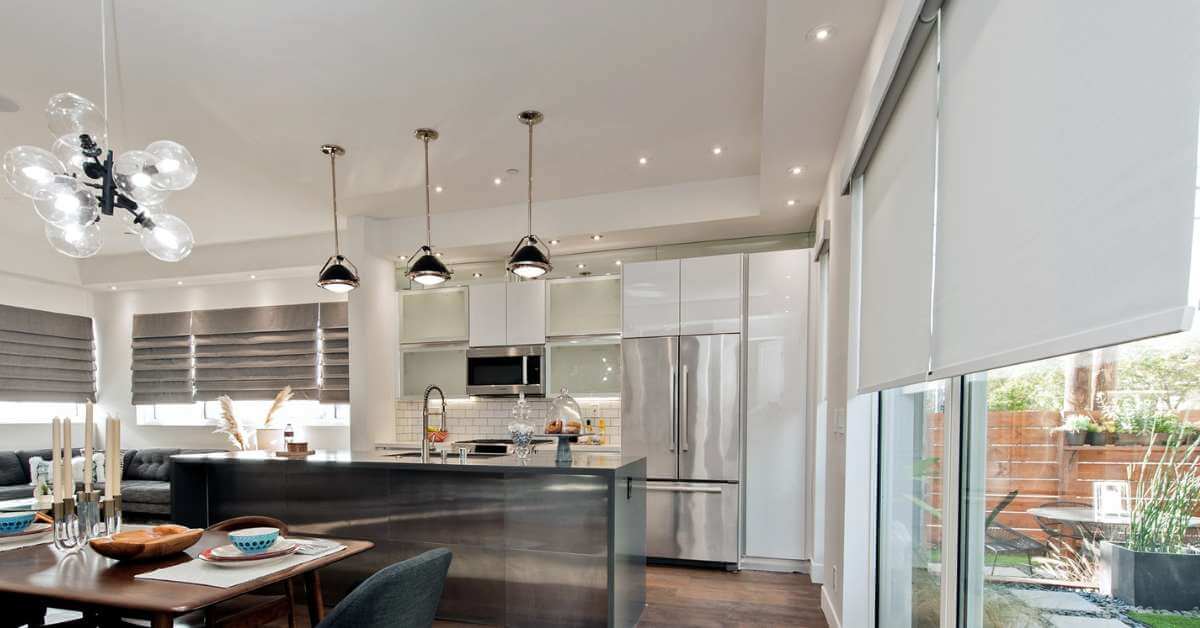 Most modern motorized shades for large windows are designed to retrofit into existing window setups.